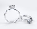 Diamonds Ring on white background. Royalty Free Stock Photo
