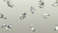 Diamonds scattering or flying away