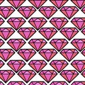 Diamonds seamless pattern. Vector girly print.