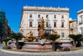 Diana Fountain and Arethusa with Alpheus monument at Piazza Archimede square on Ortigia island in Sicily in Italy Royalty Free Stock Photo