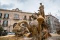 Diana fountain in Siracuse old town Ortigia. Sicily, southern Italy