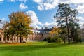 Diana Garden at the castle of Fontainebleau in autumn - France Royalty Free Stock Photo