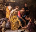 Diana and her Nymphs by Dutch golden age painter Johannes Vermeer Royalty Free Stock Photo