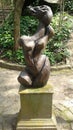 Diana Huntress Sculpture in Wood in Catacumba Park Lagoa Rodrigo de Freitas Rio de Janeiro Brazil.