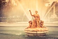 Diana myth. Ornamental fountains of the Palace of Aranjuez, Madrid, Spain Royalty Free Stock Photo