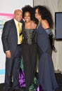 Diana Ross & Barry Gordy & daughter Rhonda Royalty Free Stock Photo