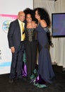 Diana Ross & Barry Gordy & daughter Rhonda Royalty Free Stock Photo