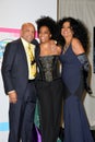 Diana Ross & Barry Gordy & daughter Rhonda Royalty Free Stock Photo