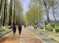 Dianchi lake Haigeng park sidewalk