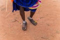 homemade shoes of a Kenyan man from the Maasai tribe