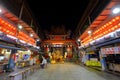 Dianji Temple and Keelung Miaokou night market in Keelung, Royalty Free Stock Photo