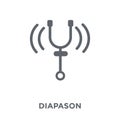 Diapason icon from Music collection. Royalty Free Stock Photo