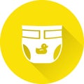 Diaper baby icon. Vector illustration.