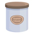 Diaper cream box icon cartoon vector. Salve nappy Royalty Free Stock Photo