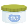 Diaper cream icon cartoon vector. Chemical infection