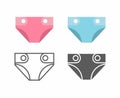 Diapers icon. Vector