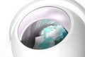 Diapers waste, dirty diaper in garbage pail