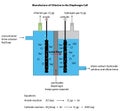 Diaphragm cell diagram for manufacturing chlorine