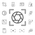 diaphragm icon. Detailed set of photo camera icons. Premium quality graphic design icon. One of the collection icons for websites, Royalty Free Stock Photo