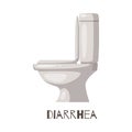 Diarrhea Cartoon Illustration