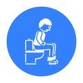 Diarrhea icon black. Single sick icon from the big ill, disease black. Royalty Free Stock Photo