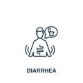 Diarrhea icon. Monochrome simple Allergy icon for templates, web design and infographics