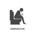 Diarrhea icon simple flat style vector illustration