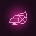 Diarrhea sprue neon icon. Elements of probiotics set. Simple icon for websites, web design, mobile app, info graphics