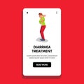 Diarrhea Treatment And Stomachache Girl Vector Royalty Free Stock Photo