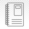Diary book or journal line art icons for apps and websites Royalty Free Stock Photo