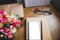 Diary and book on School table for student Royalty Free Stock Photo