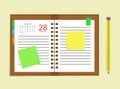 Diary calendar appointment book schedule pencil