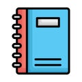 Diary, memo book Vector icon which can easily modify