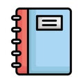 Diary, memo book Vector icon which can easily modify