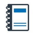 Diary, memo book Vector icon which can easily modify Royalty Free Stock Photo