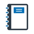 Diary, memo book Vector icon which can easily modify Royalty Free Stock Photo