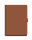 Diary or notebook in hard leather cover Royalty Free Stock Photo