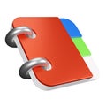 Diary, phone book or notebook icon, daily record of events and experiences Royalty Free Stock Photo