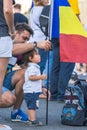 Diaspora protest in Bucharest against the government. Royalty Free Stock Photo