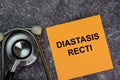 Diastasis Recti on top view isolated on office desk and Healthcare/medical concept