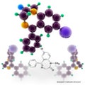 Diazepam molecule structure Royalty Free Stock Photo