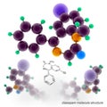 Diazepam molecule structure Royalty Free Stock Photo