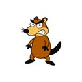 Dibbler rodent angry icon vector Royalty Free Stock Photo