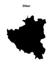Diber outline map Royalty Free Stock Photo