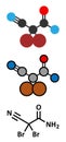 2,2-dibromo-3-nitrilopropionamide (DBNPA) biocide molecule