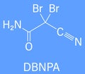 2,2-dibromo-3-nitrilopropionamide DBNPA molecule Royalty Free Stock Photo