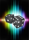 Dice on Abstract Spectrum Background