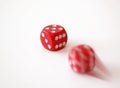 Dice action Royalty Free Stock Photo