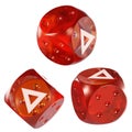 Dice Basic Attention Token ,BAT Glass Dice Crypto 3D Icon