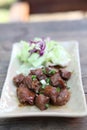 Dice beef steak japanese style Royalty Free Stock Photo